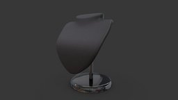 Necklace Jewellery Display Bust jewellery, jewelry, store, display, metal, fabric, necklace, pbr, low, poly, bust, black