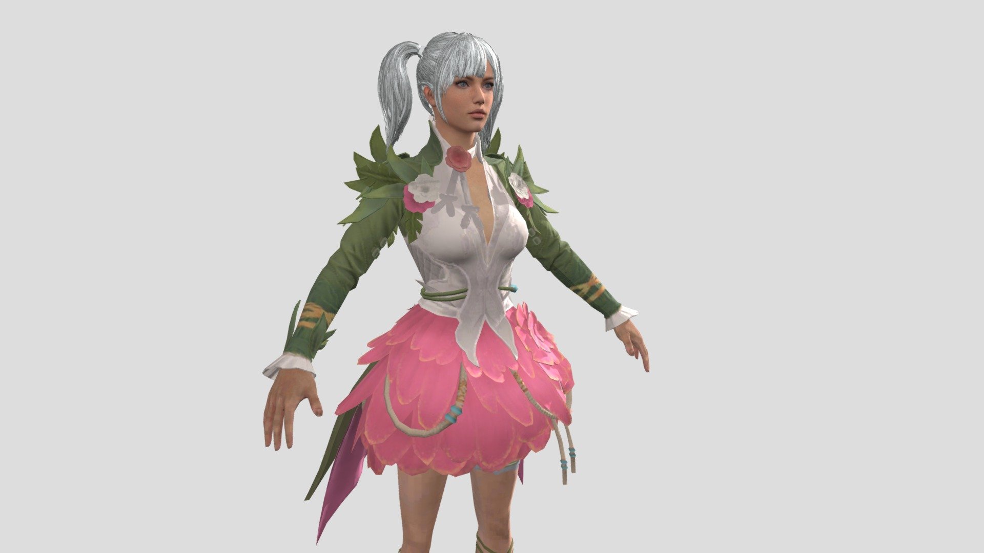 forest elf set from pubg mobile with season 4 girl character.