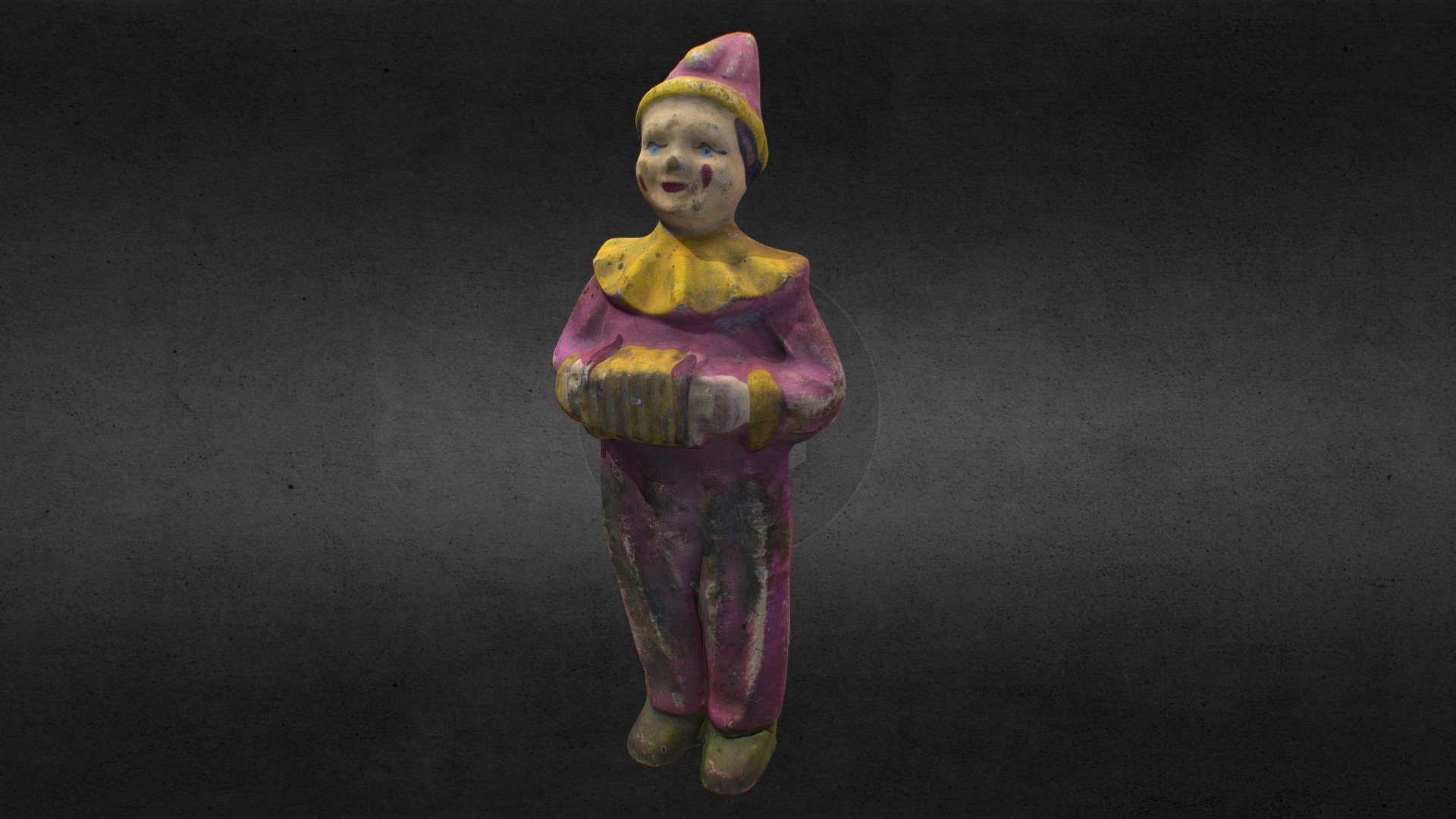 Old USSR Soviet Rubber Toy from about the 30s of the last century. Clown Scan High Poly

Including OBJ formats and texture (8192x8192)

Polygons: 50000 Vertices: 25002