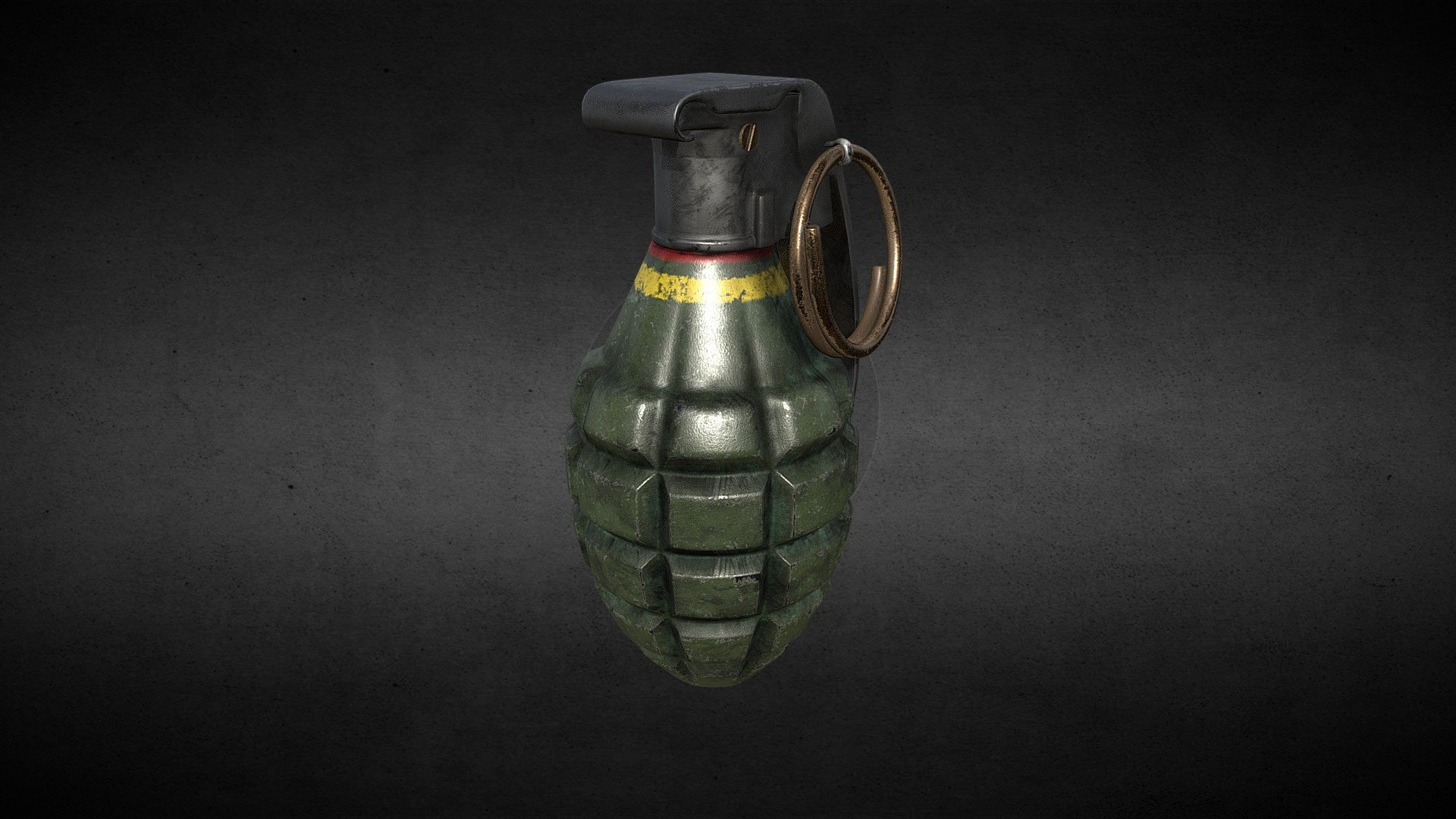 this is the MK 2 Grenade 3d model made within maya and textured in substance painter - The Mk 2 grenade (initially known as the Mk II) is a fragmentation type anti-personnel hand grenade introduced by the U.S. armed forces in 1918. It was the standard issue anti-personnel grenade used during World War II, and also saw limited service in later conflicts, including the Korean War and Vietnam War. Replacing the failed Mk 1 grenade of 1917, it was standardized in 1920 as the Mk II, and redesignated the Mk 2 on April 2, 1945.

PBR MATERIAL - 2048 X 2048 RESOLUTION

GAME READY 

PRODUCTION READY

my rookies' profile: https://www.therookies.co/u/AshwinashokIN/

my Instagram: https://www.instagram.com/aashwin_/

my LinkedIn: https://www.linkedin.com/in/ashwinashok1822/

my youtube: https://www.youtube.com/channel/UCRAM5Y-DoER4Og2z_fJFi2Q