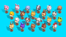 Animal Airballoon owl, food, elephant, cow, rabbit, bathroom, toon, dog, b3d, bat, giraffe, panda, unreal, chicken, walrus, fox, hot, hybrid, boar, head, animalhead, skunk, kangaroo, stylize, lowpolyboy, airballoon, unity, game, blender, racing, gameasset, animal, sketchfab, gameready, noai