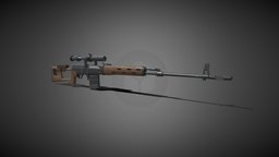 Dragunov SVD svd, ww2, dragunov, stalker, sniper-rifle, weapond, substancepainter, blender