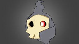 Cartoon Duskull (Pokemon in Zelda Style) fanart, toon, pokemon, nintendo, windwaker, ghoul, gameassets, toonshader, duskull, monster-cartoon, substancepainter, handpainted, free, stylized, monster, ghost, halloween, spooky, halloween-2021