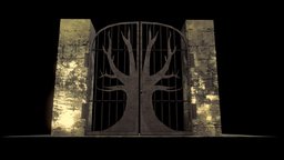 Gate to the Forest Graveyard gate, forest, grating, substancedoor, substancepainter