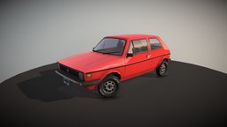 Lowpoly Golf MK1 Rabbit automobile, cute, videogame, vw, volkswagen, eevee, unwrapped, minicar, volkswagen-golf, videogameasset, low-poly, blender, vehicle, pbr, lowpoly, blender3d