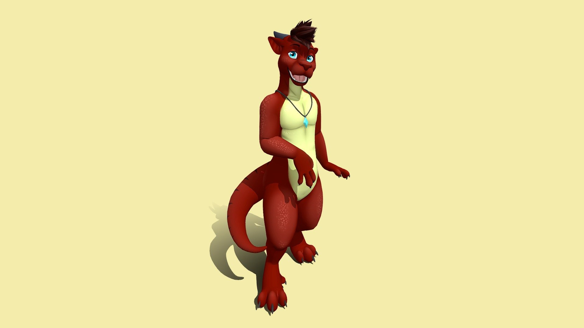 A VR avatar made for Kayron the kobold! Includes an outfit and accessories, body and face emotes :)

Mesh made in Blender, textured in SAI2

This was made as a custom commission and is not downloadable publicly. Thank you!! For custom commission status, check out my telegram channel t.me/Meelo3D