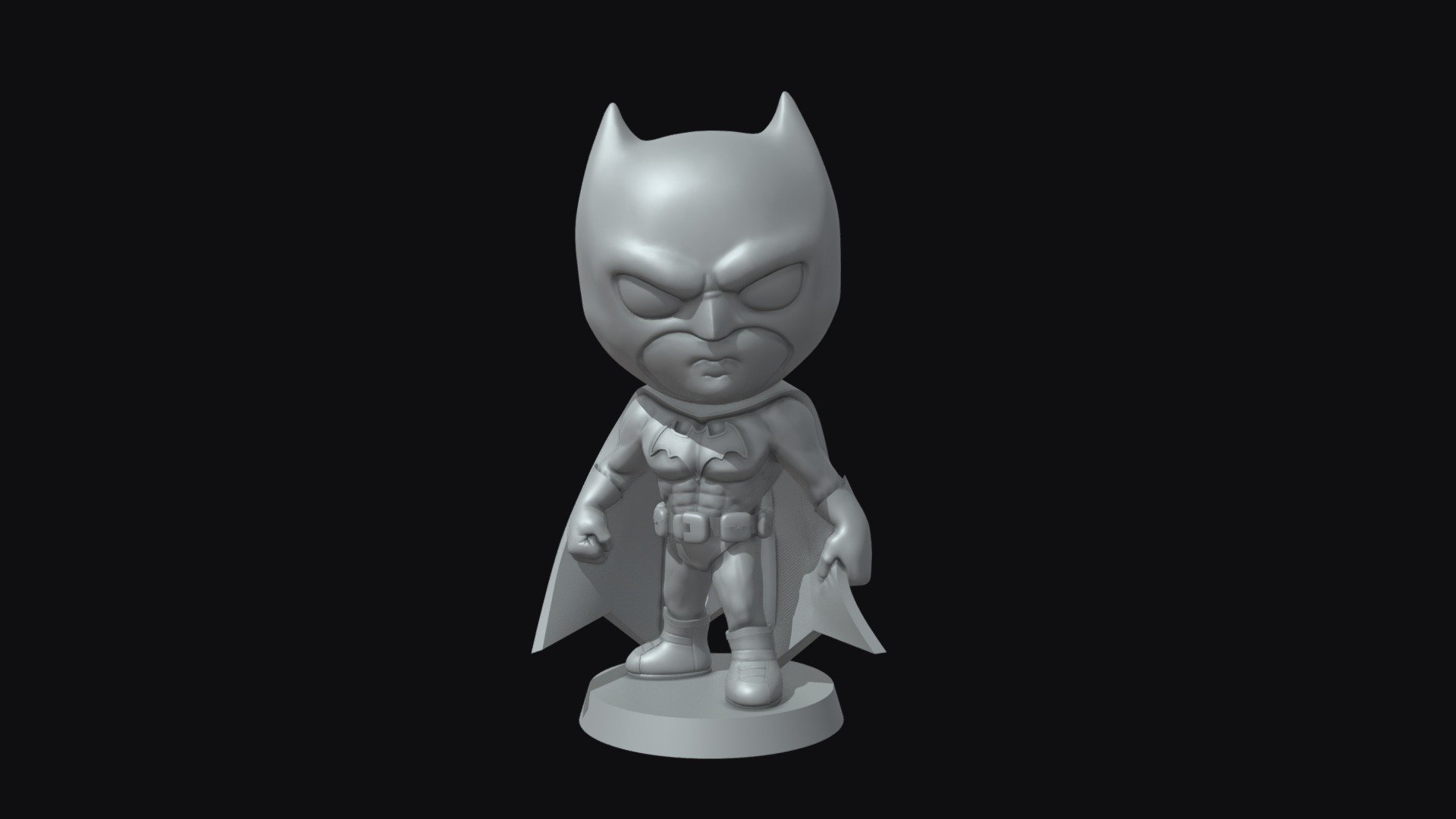 Batman figure in STL format, ready to print!!!



This file contains two versions of the batman figure:





the first is made up of the entire figure, in a single piece, more suitable for collecting




the second is the same figure but separated into three parts: torso, legs and base. Ideal for those who want to paint it more easily before gluing the pieces.



Print the one you like best, or try both! Enjoy it!!