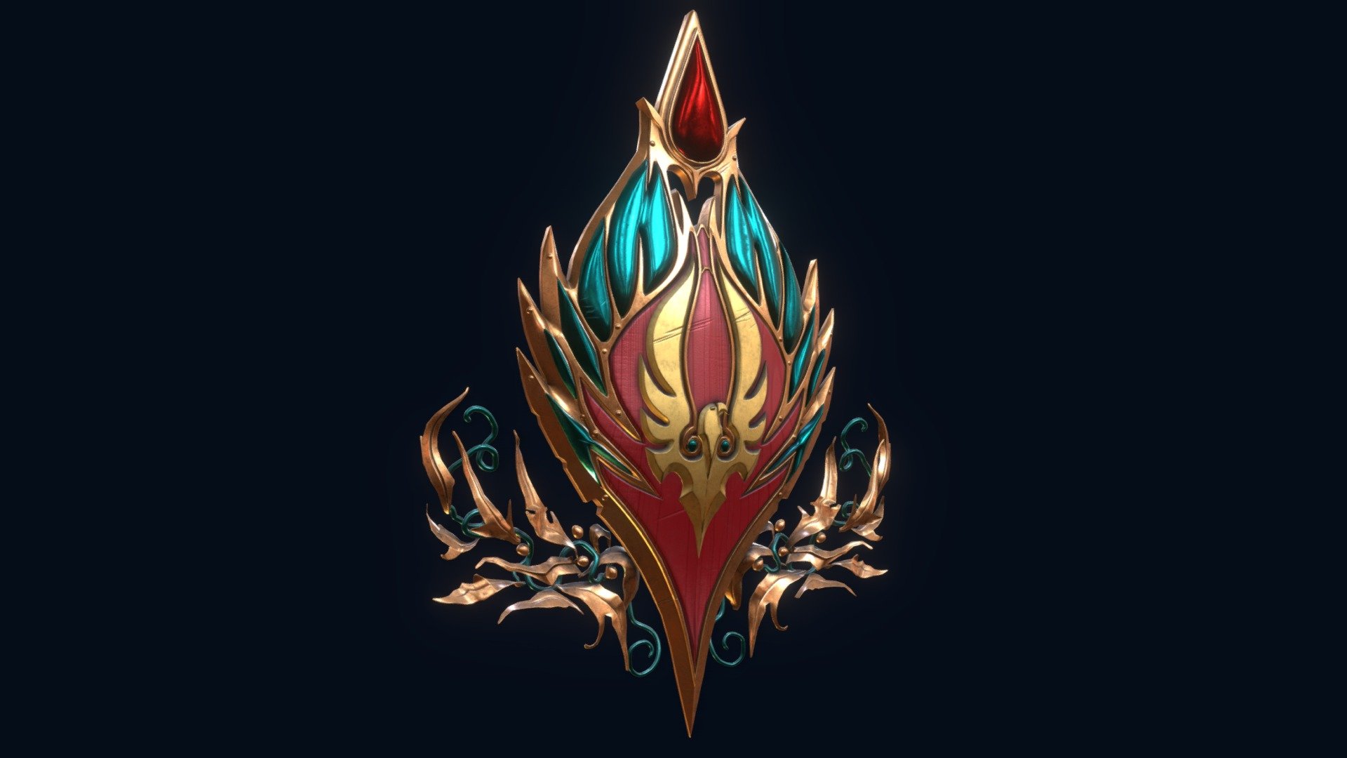 From my favorite videogame company, this is Blizzard's Blood Elves Crest, from World of Warcraft. This is the first of many that I will be creating, with some luck to be used as animated backgrounds.