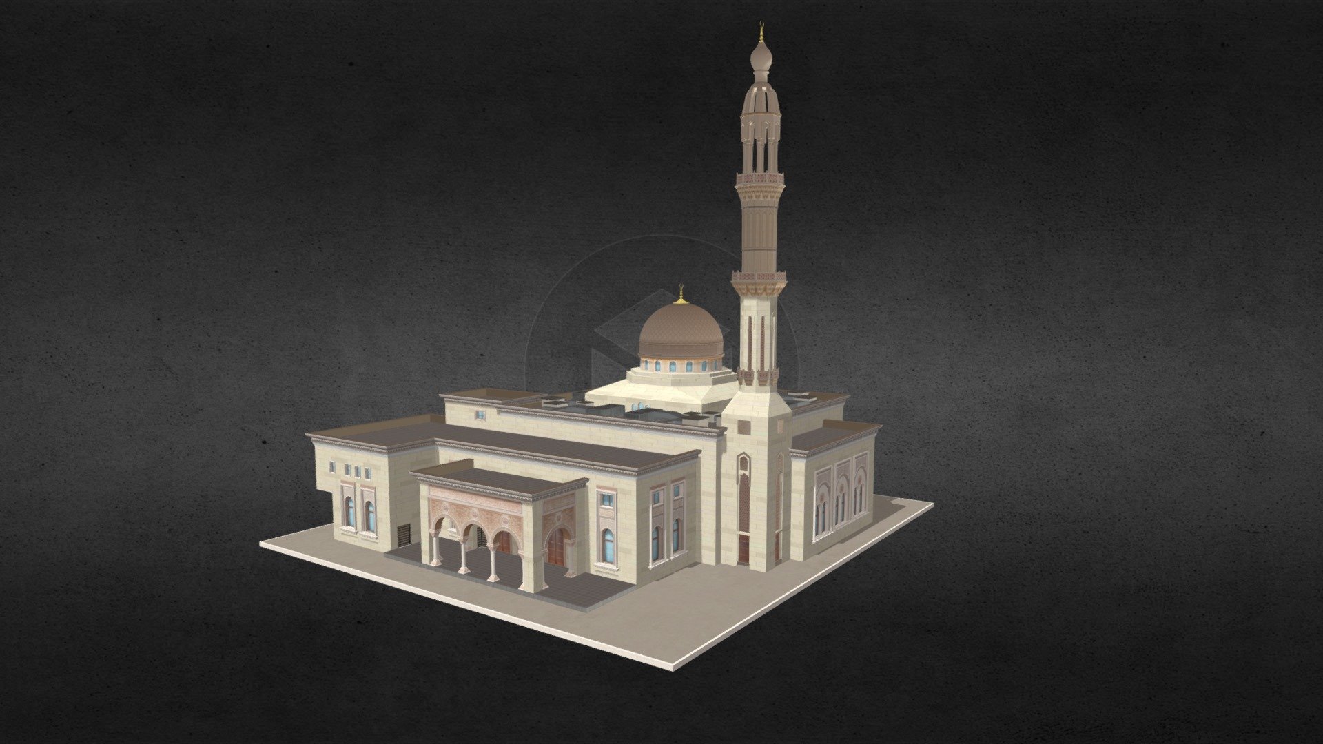 Al Rahim Mosque Dubai Marina
Originally created with 3ds Max 2015 and rendered in V-Ray 3.0.

Total Poly Counts:
Poly Count = 50252
Vertex Count = 66709

Visit This 3d Model
https://nuralam3d.blogspot.com/2023/08/al-rahim-mosque-dubai-marina.html