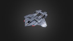 Federation Attack Fighter romulan, klingon, warp, staging, federation, star, dominion, space, spaceship, maquis, noai