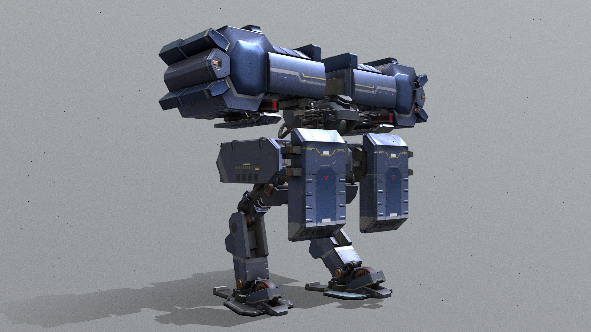 War Robot Animated walk-cycle fbx file format