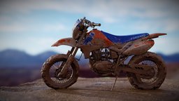Dirt Bike Muddy motorcycle, dirty, motocross, substancepainter, substance, maya