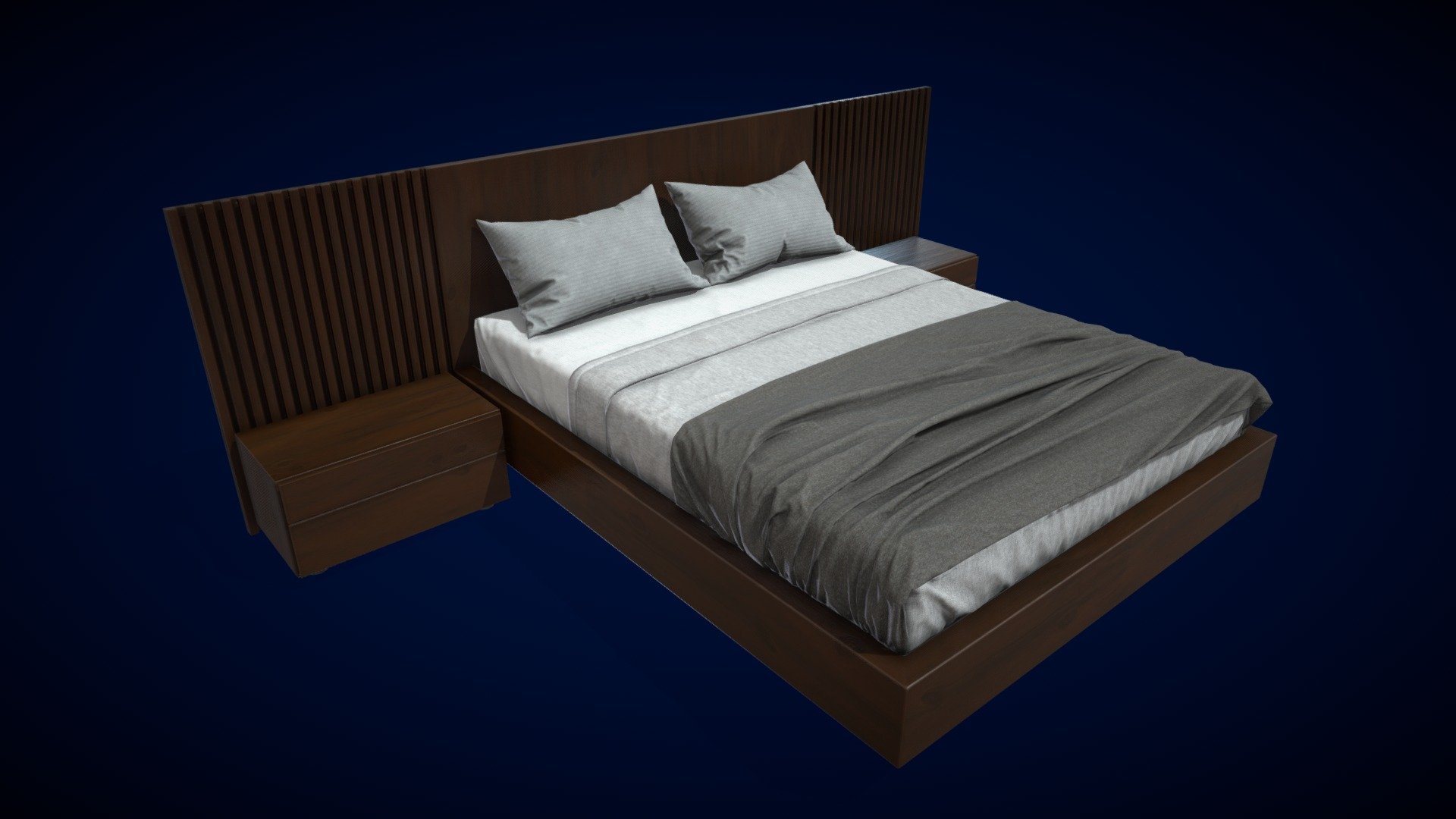 This is a 3D model of a Bed Frame and Headboard Low Poly




Made in Blender 3.x (PBR Materials) and Rendering Cycles.

Main rendering made in Blender 3.x + Cycles using some HDR Environment Textures Images for lighting which is NOT provided in the package!

What does this package include?




3D Modeling of a Bed Frame and Headboard

4K Textures (Base Color, Normal Map, Metallic ,Roughness, Ambient Occlusion)

Important notes




File format included - (Blend, FBX, OBJ, GLB, STL)

Texture size - 4K

Uvs non - overlapping

Polygon: Quads

Centered at 0,0,0

In some formats may be needed to reassign textures and add HDR Environment Textures Images for lighting.

Not lights include

No special plugin needed to open the scene.

If you like my work, please leave your comment and like, it helps me a lot to create new content. If you have any questions or changes about colors or another thing, you can contact me at we3domodel@gmail.com