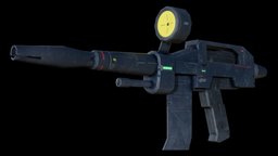 EFS Gundam Beam Rifle rifle, substancepainter, substance, lowpoly, gundam, gun, beamrifle