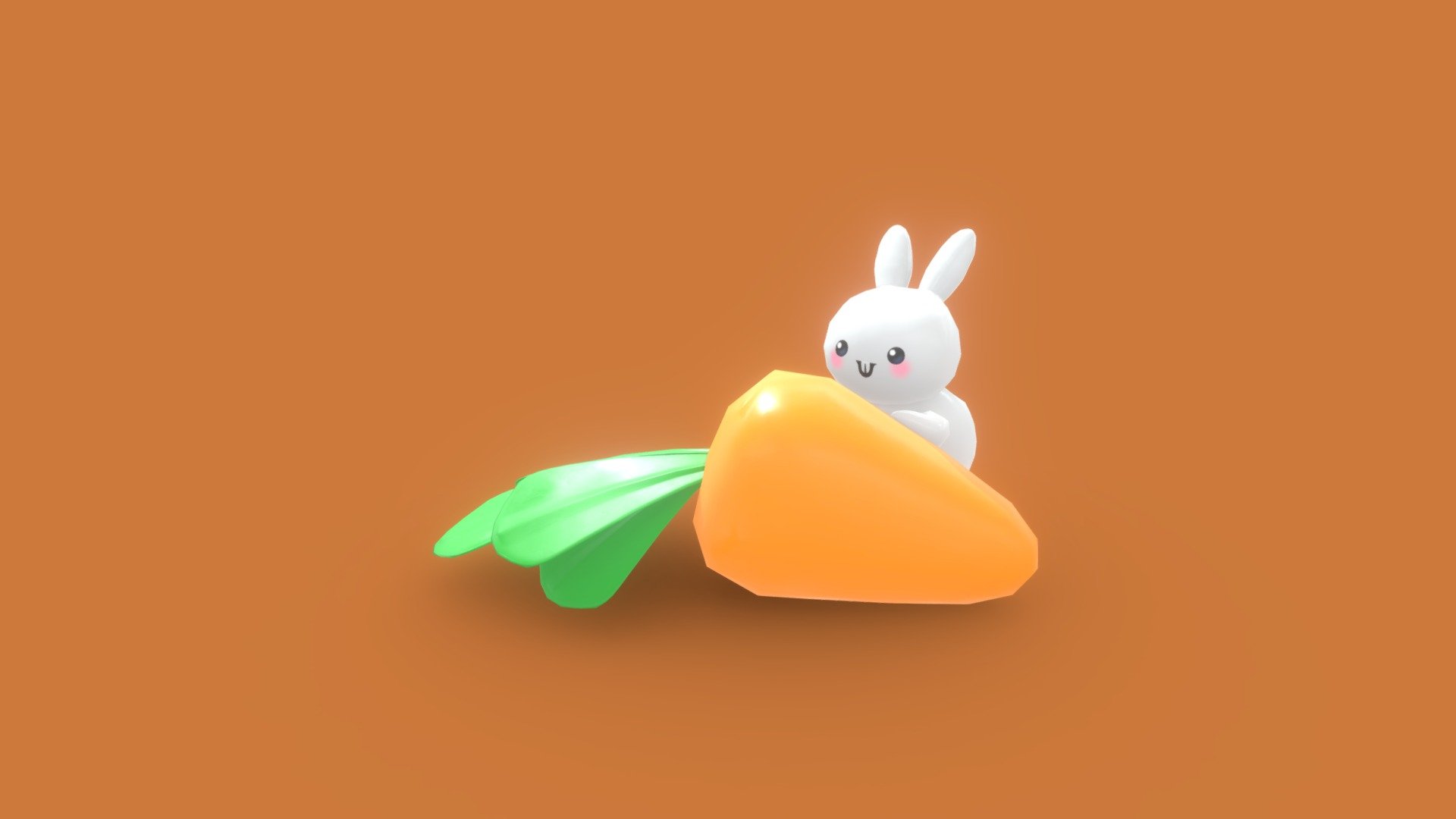 Found an old model of a rabbit i made while studying videogames and decided to actually finish it because it was cute, gave him a quick face and upload it.