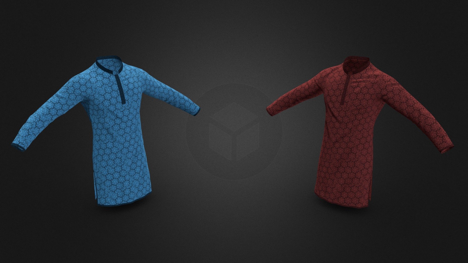 This file contains two versions of the Punjabi cloth.





The first version has a polycount of:




Tries: 47,740

Verts: 24,168




The second version has a polycount of:




Tries: 11,934

Verts: 6,115



Both versions come with 8k PBR textures, in two versions: red and blue. The painter file is also included, so you can change the texture to your liking.




Two versions of the Punjabi cloth with different polycounts.

8k PBR textures in two versions: red and blue.

Mixamo rig included for easy animation.

Multiple file formats are available like: fbx, glb, obj, .blend, and .spp.

This file is a great resource for anyone looking for a traditional Punjabi cloth for their projects. The two versions with different polycounts make it suitable for a variety of purposes, and the included textures and rig make it easy to customize. The multiple file formats also make it easy to use with different software.