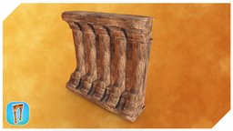 PBR Historic Wall 01 greek, pack, roman, game-ready, unity, unity3d, modular, environment