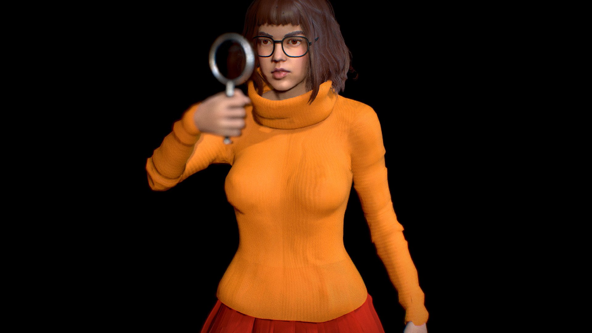 * PLEASE DOWNLOAD THE RAR INSIDE THE ADDITIONAL FILES!!!
Velma Girl female Woman basemesh model. mixamo bone names for animations. sss subsurface scattering. body fully rigged.  basic face rig. model in blender file. Basic animation.