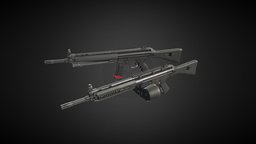 HK33 Assault Rifle rifle, army, german, hk, g3, assault-rifle, hk33, military, hk21, noai, hk-33