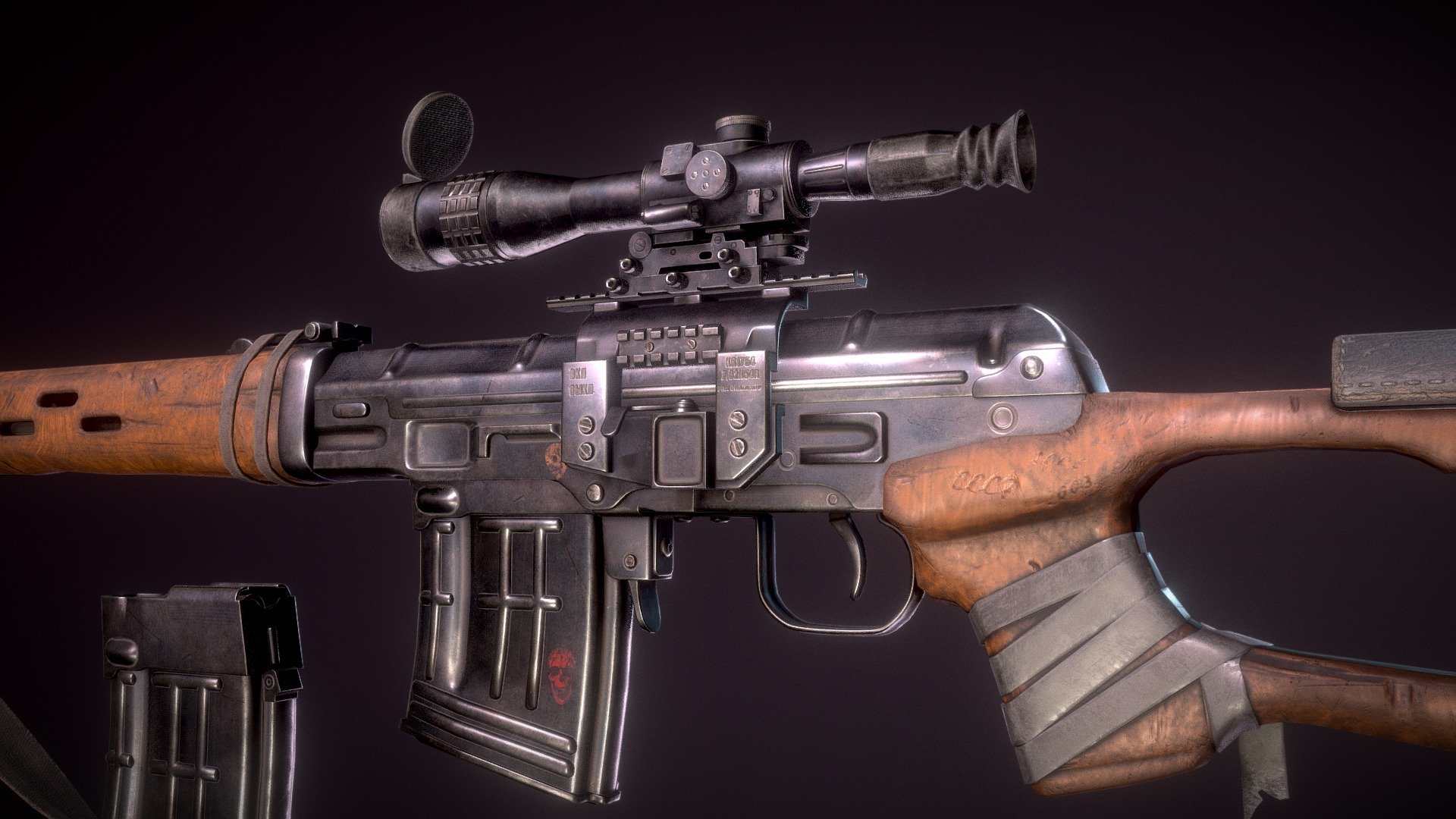 LP model weapon for FPS shooter game