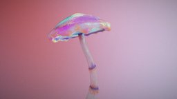 Alien Mushroom - Psychedelic Version mushroom, foliage, shroom, trippy, colorful, psychedelic, woah, substancepainter, substance, maya, zbrush, environment