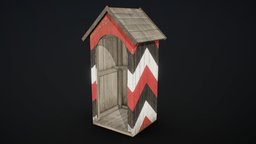 German Guard Post - Game Assets frame, wooden, assets, ww2, german, post, unreal, point, guard, guards, germany, ww1, gameassets, check, worldwar2, checkpoint, worldwar1, posts, unity, game, military, structure, wood, building, war