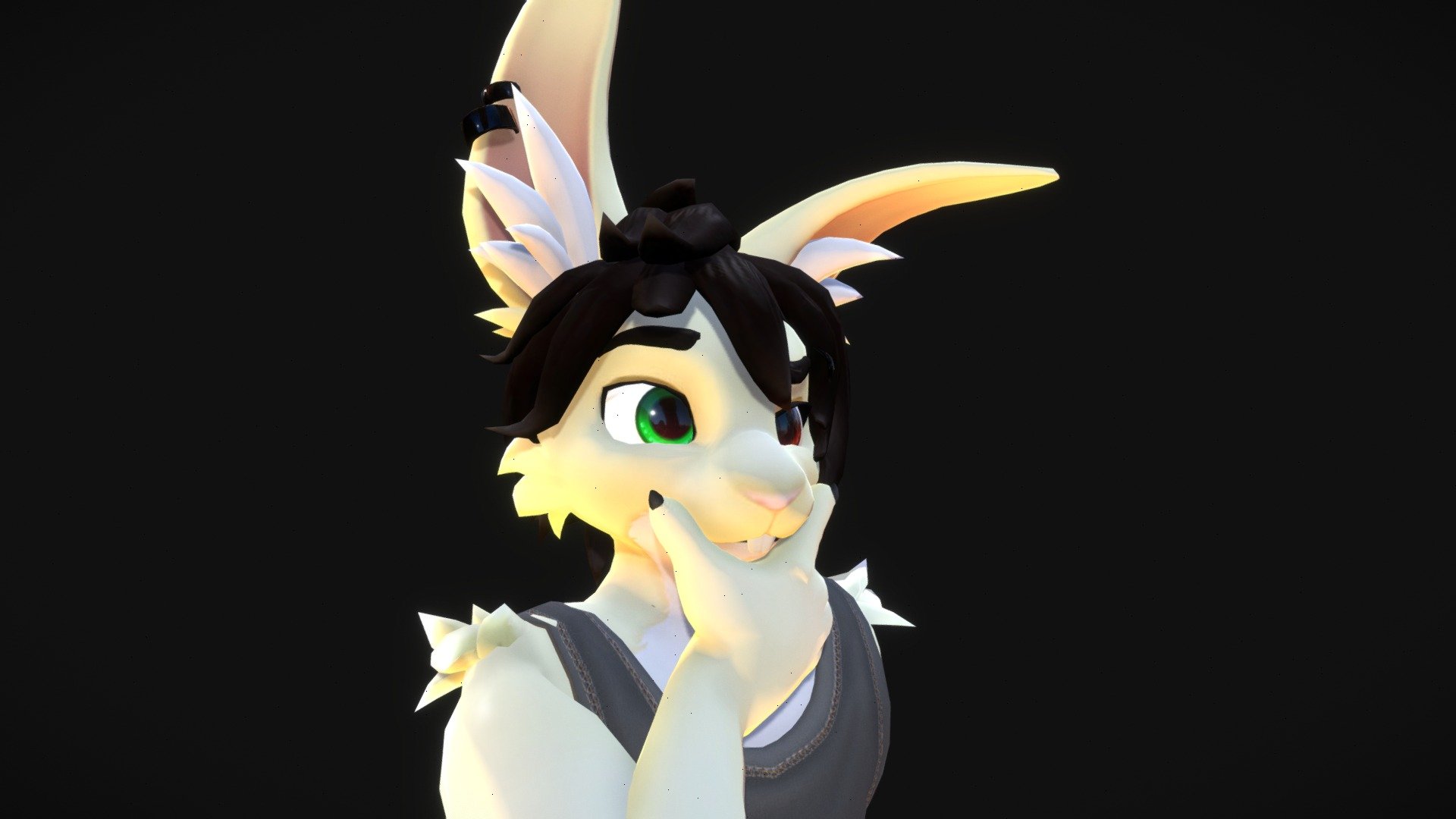 Custom VRChat avatar of Dawn the Rabbit