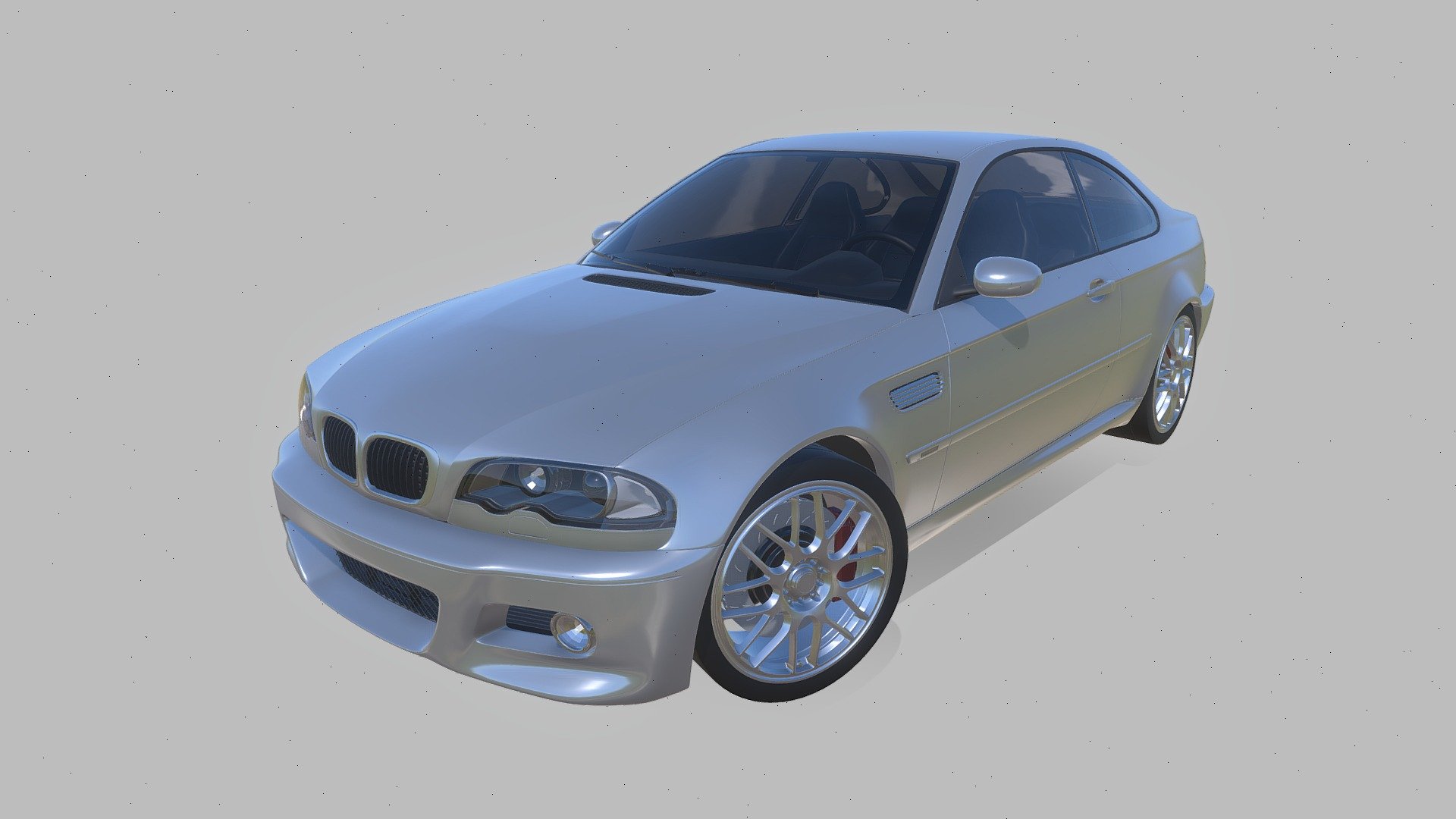Bmw M3 E46 - 3D modeled using Blender 3D just for practicing and personal improvement on automotive design

High poly - No modifiers applied

Rough interior

Simple materials

File contains UV unwrapped textures (on the tires) with packed image texture

3D modeling timelapse HERE