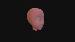 Cartoon Style Head face, fanart, cute, avatar, template, vr, head, vrchat, ulti, character, unity, girl, cartoon, game, 3d, 3dsmax, art, female, abstract, anime, noai