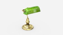 retro table lamp-Freepoly.org lamp, retro, table, substancepainter, substance, noai