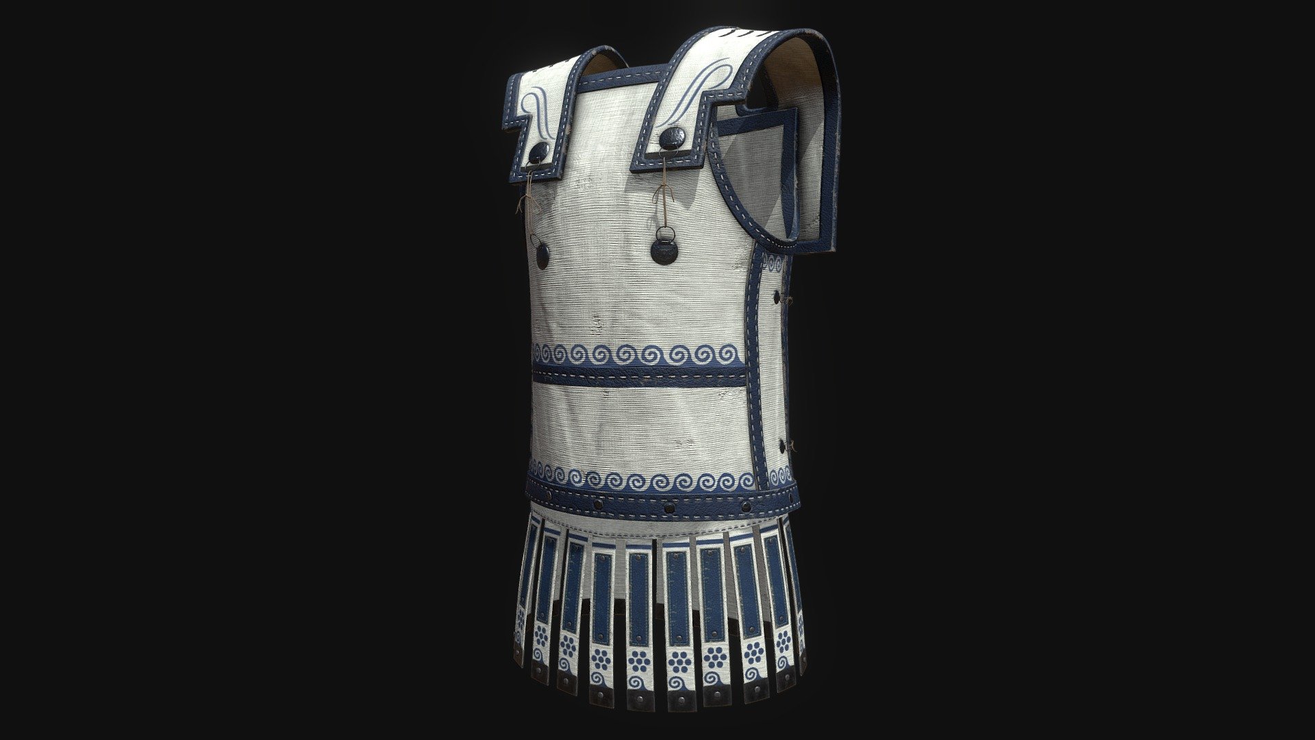 

Athenian Soldier`s Linothorax

Linothorax is an ancient Greek shell made of linen cloth. It was also known in other parts of the ancient world. Such armors have probably been used since the Mycenaean period, and from the end of the 6th century BC they became the standard armor of the hoplites. Compared to the bronze armor, linothoraxes were lighter, cheaper and less restrictive in their movements, while providing a comparable degree of protection. Linothoraxes were used until the 3rd century B.C., when they were replaced by chain mail

Textures in 2k, FBX file format.

Modeled in Blender, textured in Substance.

Visit my Artstation for more renders

Like, subscribe and stay tuned!
