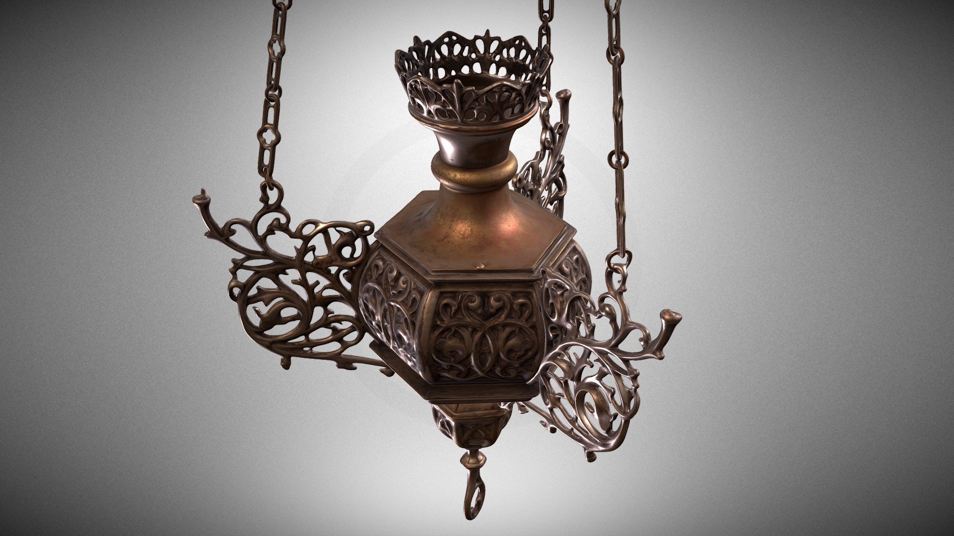 Full name: Ner Tamid Lamp from the Great Synagogue in Oświęcim, Poland

Known as Ner Tamid (Hebrew: &ldquo;eternal light