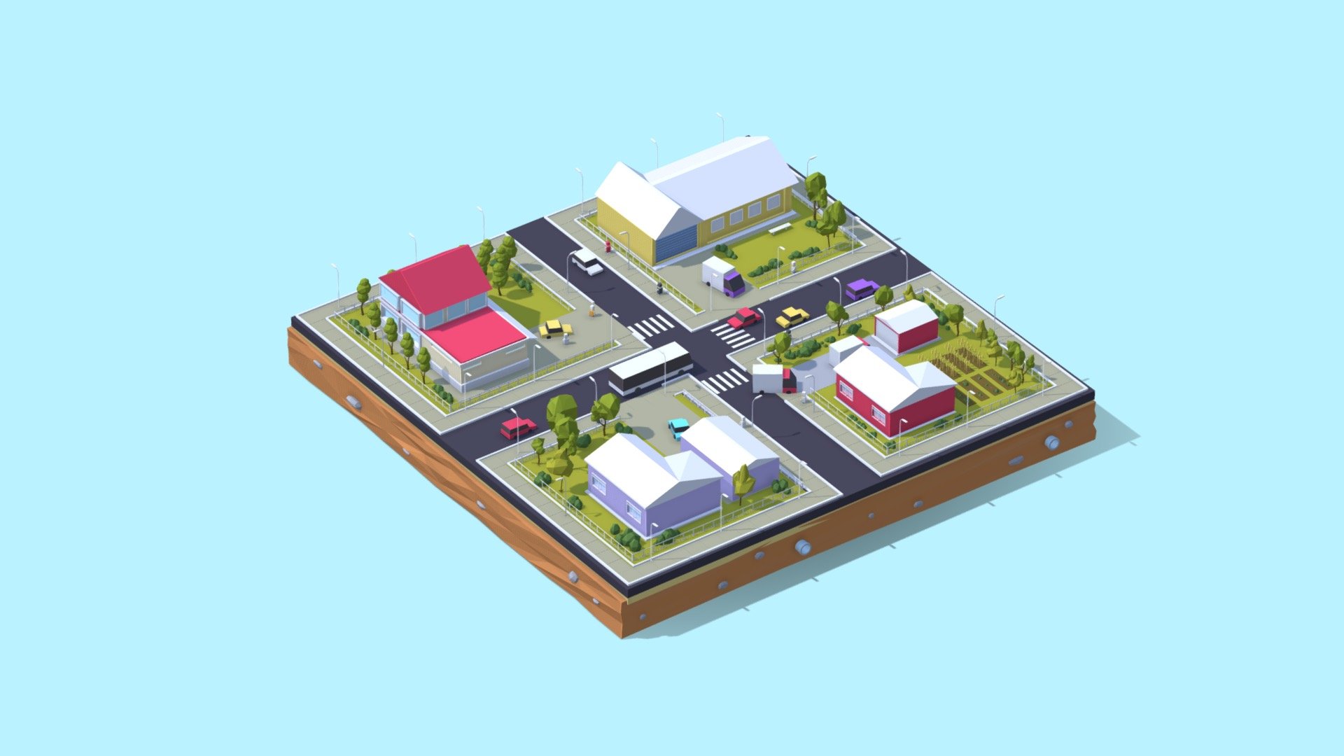 

Cartoon City Suburbs .  

Geometry : 52 260 polygons 

Animation ready 

Game ready

AR, VR Ready
