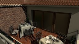 Rooftop Bar Diorama bar, restaurant, roof, venice, diorama, props, rooftop, alfresco