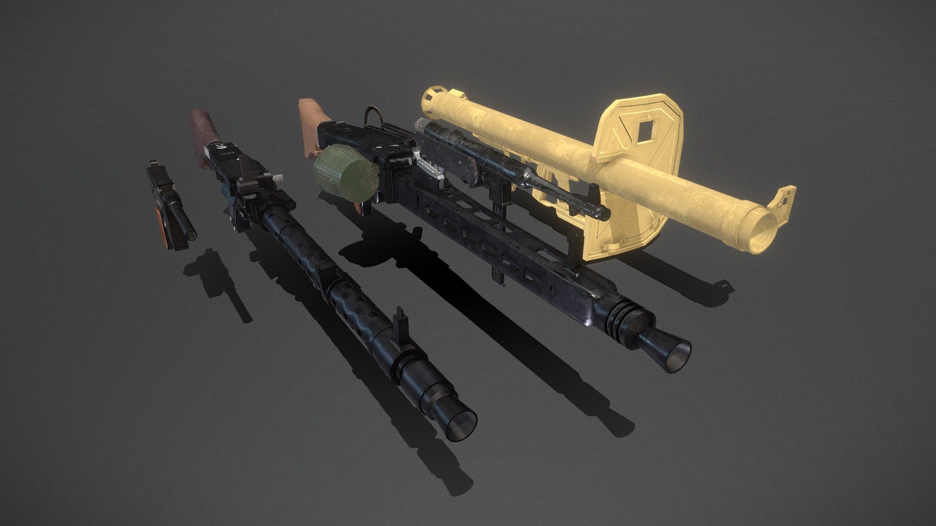A small pack of weapons that have been used within WW2 by the Germans. Each have there own maps, are low poly, and game ready.

www.josephjobson.com