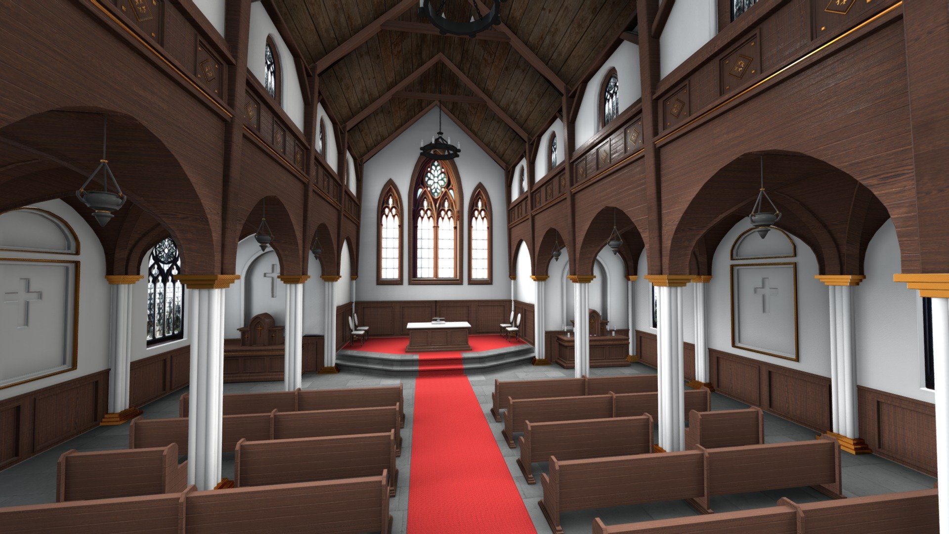 Cathedral with full gothic inspired interior and colonial exterior.

Available on FAB: https://www.fab.com/listings/0bf226dd-9b7c-4a14-b5e2-eba5627b5e2a