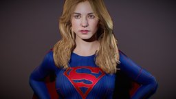 Comission 04 - SuperGirl body, anatomy, sss, woman, supergirl, superheroine, girl, female, super, rigged, super-girl, noai, super_girl