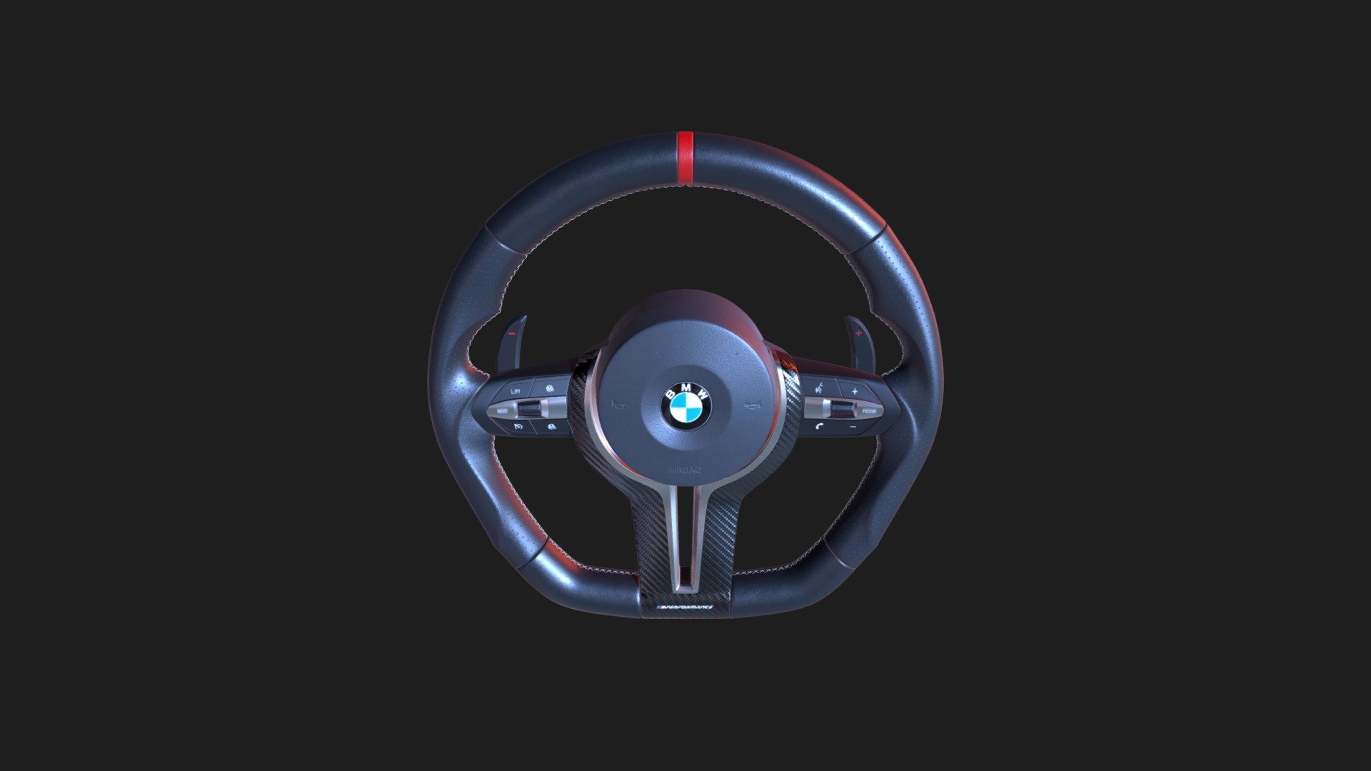 BMW steering wheel I made in my free time, modeled in 3Ds Max and textured using Substance Painter. References where taken from photos.