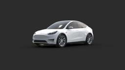 Tesla Model Y 2021 AR/VR, LowPoly 3D Model wheel, truck, transport, urban, automotive, vr, ar, auto, racing-car, motor-vehicle, unity3d, vehicle, lowpoly, gameasset, car, gameready, motor-car, city-props