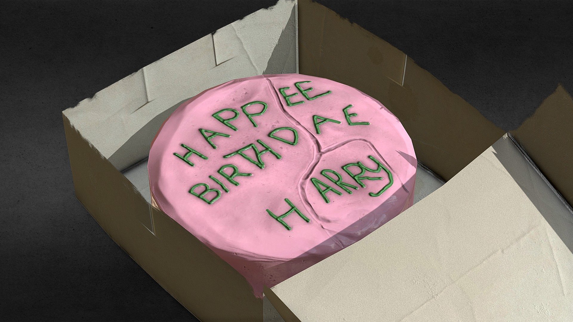 Movie recreation game ready optimized cake model.