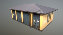 Low-Poly Substation (Remastered) power, transformer, electrical, electricity, distribution, station, transformator, part, blender-3d, substation, industrial-building, 3dhaupt, building, electric, industrial, industrial-part, industrial-exterior