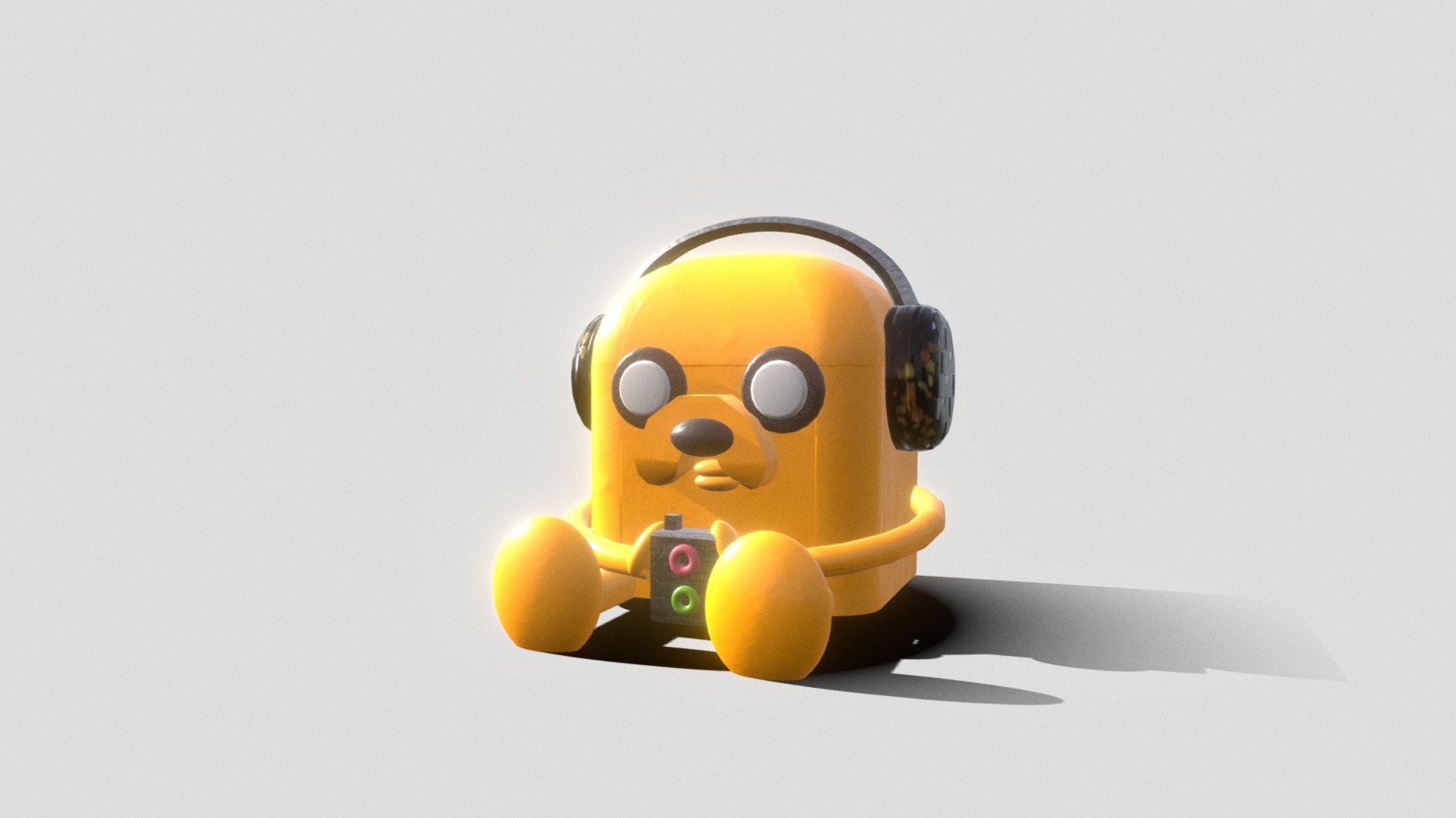 I have a funko pop of Jake siiting in my room, and I've been tempted to recreate him for a while! Probably wasn't the best idea for an assingment as this took 4 hours. (worth it)