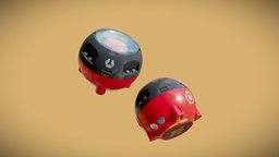 Sci-fi Grenade grenade, substancepainter, blender, pbr, hardsurface, gameasset