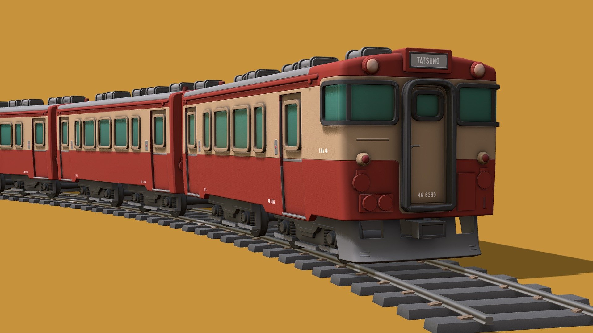 This train loosly based on the Japanese KiHa 40. Model inspired by the Bandai series of model trains called B Train Shorty.

Heres some reading about the famous commuter trains https://en.wikipedia.org/wiki/KiHa_40_series

Like me on instagram pls 🥺 https://www.instagram.com/p/CFHq0aUDno8/
