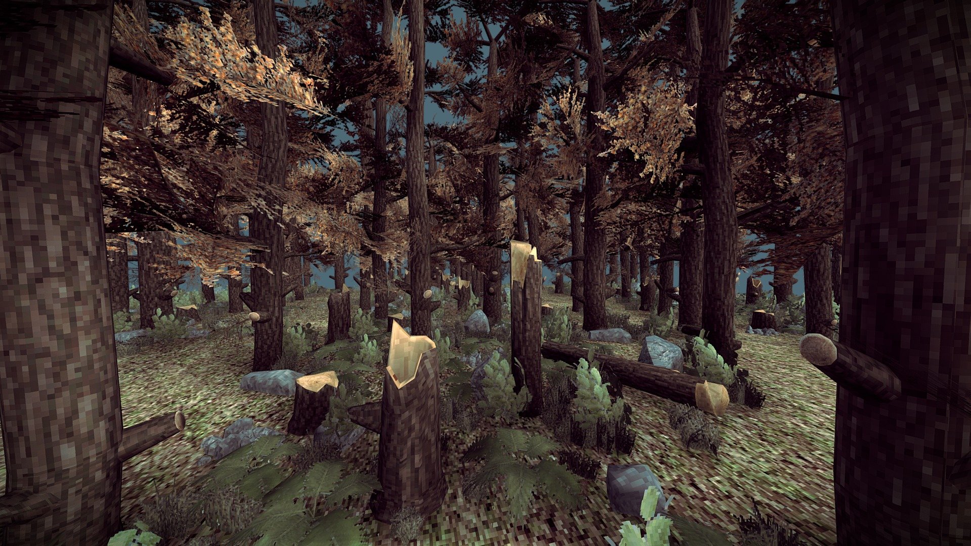 **Pixel Art Forest ** 

(This time I bring you some pixels to decorate your stage with a nice or scary forest depending on what you want to achieve)             


all models come separate for use in any game engine

                                                            I hope you enjoy
