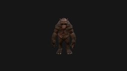 unarmed forest troll armor, troll, forest, warrior, orc, medieval, elf, ogre, giant, berserk, cudgel, creature, monster, fantasy, war, zombie