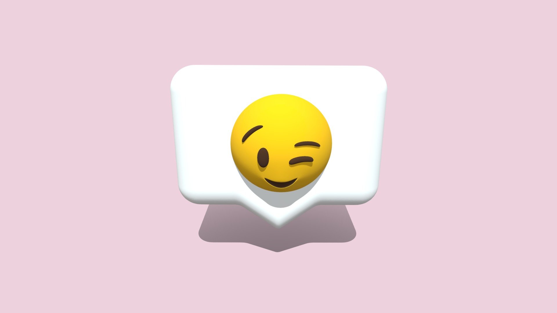 Winking face emoji,  created for instagram mask “LikeMe” on @I.Deal3d account. DM me if you want more icons :)  Please, like and comment if you download my model!