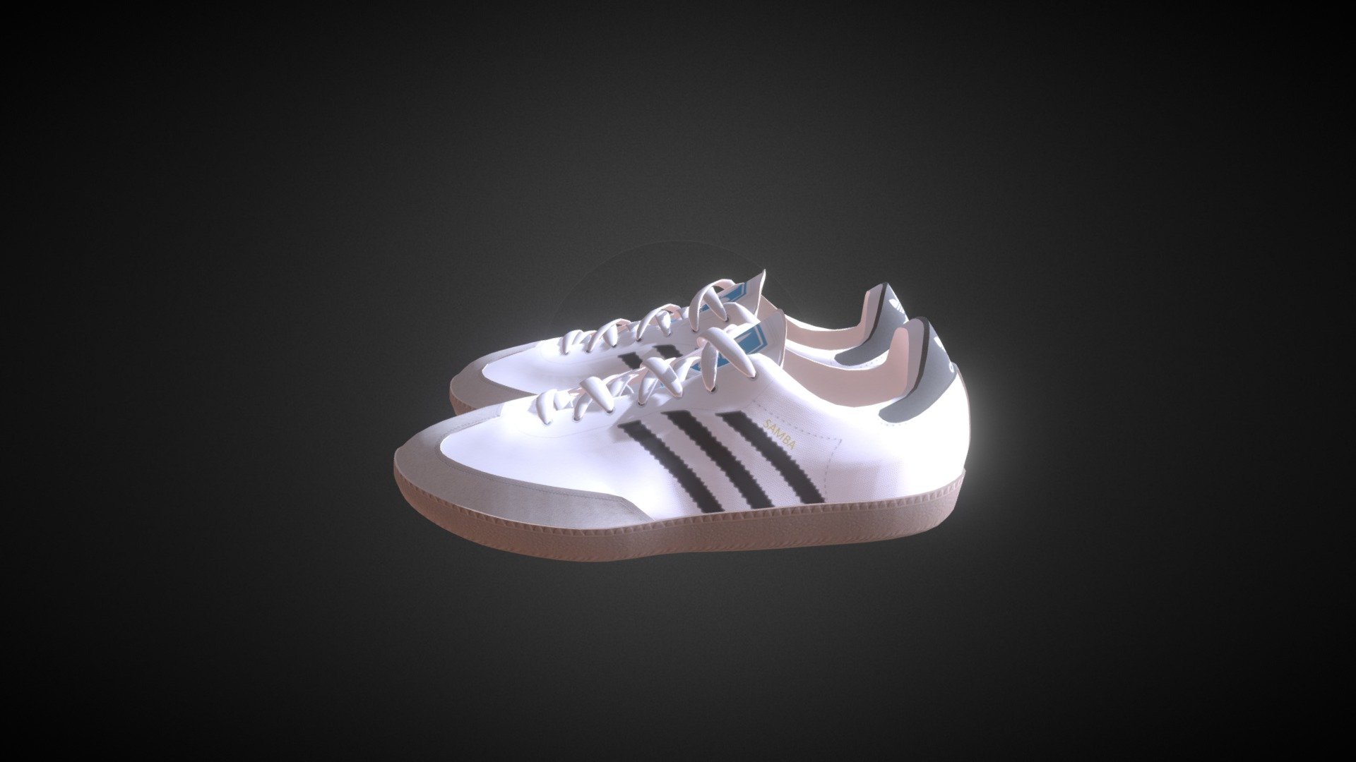 adidas samba shoes modelled in 3ds max and textrued in photoshop