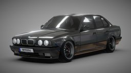 BMW E34 [stance style] bmw, sedan, transport, germany, brother, stance, bbs, e34, vehicle, car, lexyc16