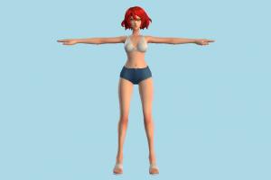 Archeblade Renoah girl, female, woman, lady, people, human, character, teen, teenager, young, cute, bikini, 